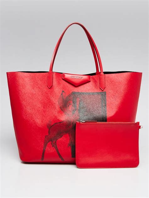 givenchy bambi pouch red|GIVENCHY Textured Coated Canvas Bambi Print Medium .